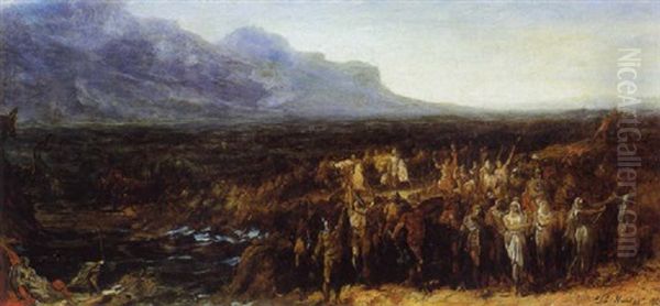 Debarquement D'une Armee Barbare Oil Painting by Joseph Navlet