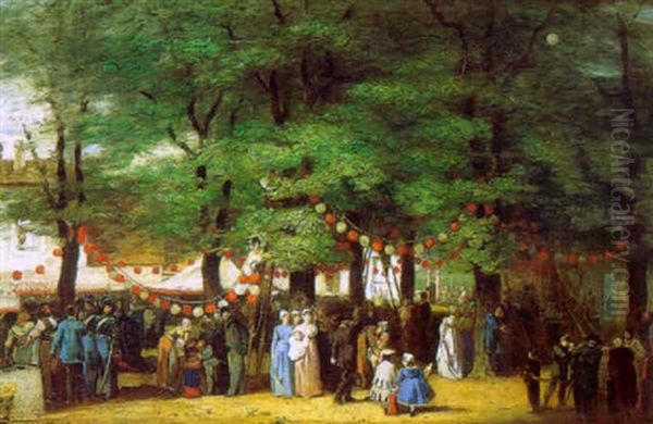 Bal Du 14 Juillet Oil Painting by Joseph Navlet