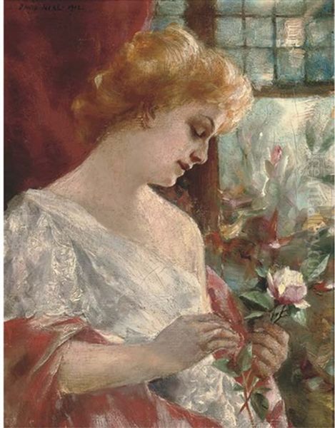 A Token Of Love Oil Painting by David Dalhoff Neal