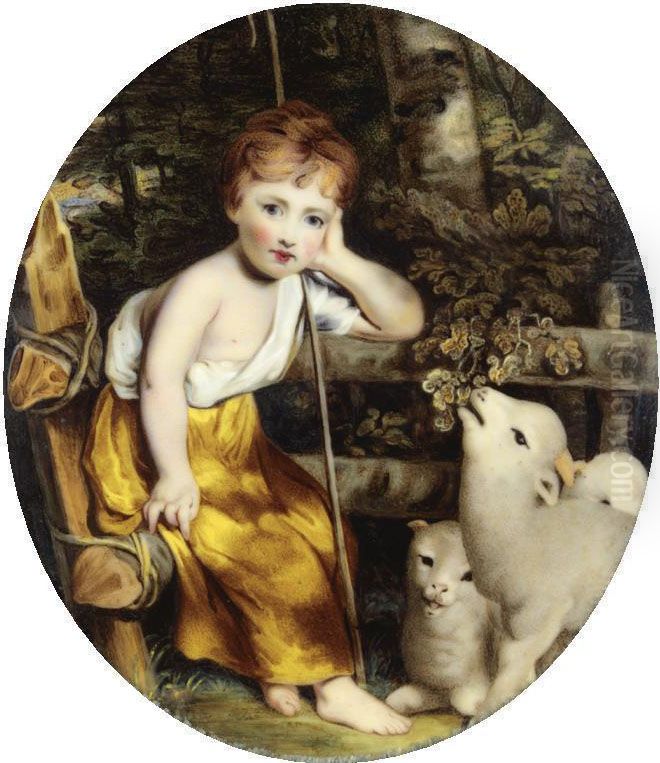 The Young Shepherdess Oil Painting by William Russell Birch
