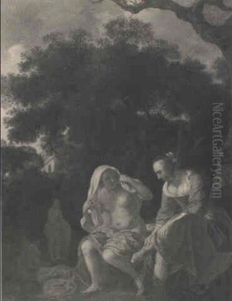 Le Bain Des Nymphes Oil Painting by Jan van Neck