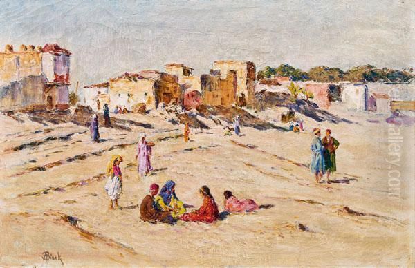 Vor Den Toren Einer Orientalischen Stadt Oil Painting by Alphonse Birck