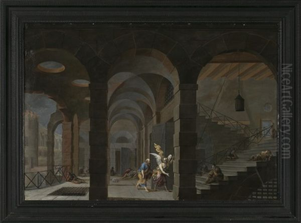 La Liberacion De San Pedro Oil Painting by Peeter Neeffs the Younger