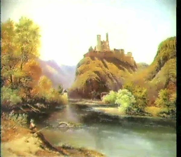 Schloss Sigmundskron An Der Etsch Oil Painting by Ludwig Neelmeyer