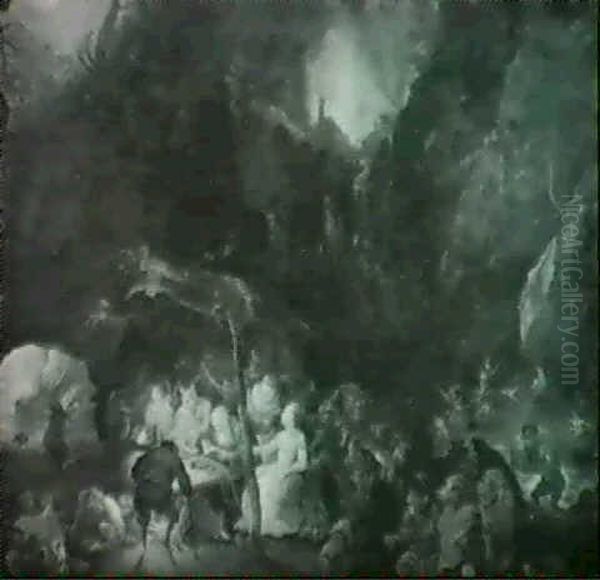 La Tentation De Saint Antoine Oil Painting by Aert van der Neer