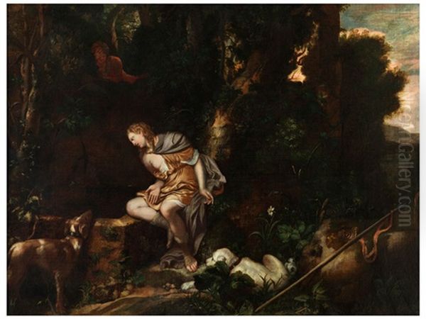 Narziss Oil Painting by Eglon van der Neer