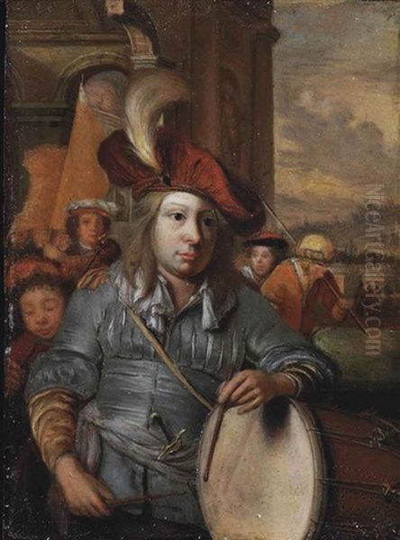 The Drummer Boy Oil Painting by Eglon van der Neer