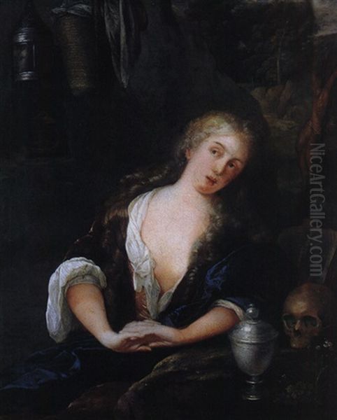 Heilige Magdalena Oil Painting by Eglon van der Neer