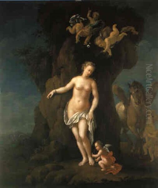 Die An Einen Baum Gekettete Andromeda Oil Painting by Eglon van der Neer