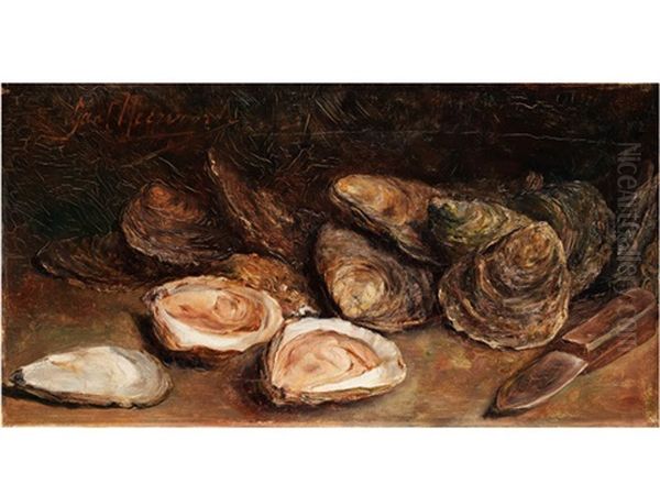 Austernstilleben Oil Painting by Jan Neervoort