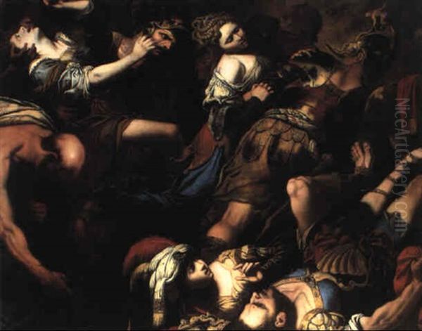 Il Ratto Delle Sabine Oil Painting by Pietro Negri