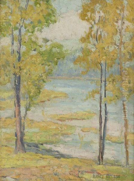 View Through The Trees Oil Painting by Bruce Nelson