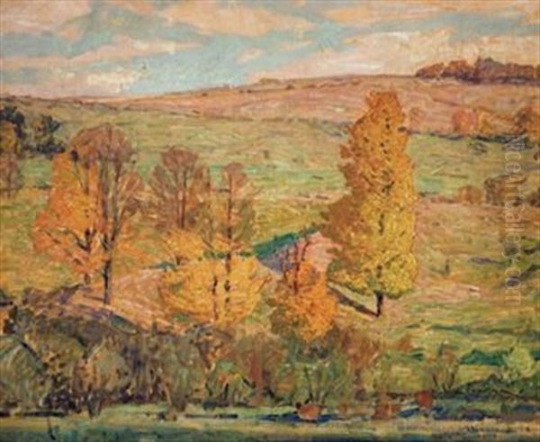 Autumn Landscape Oil Painting by Bruce Nelson