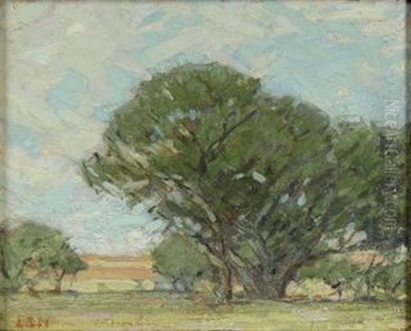 The Grounds Near Stanford, Palo Alto Oil Painting by Ernest Bruce Nelson