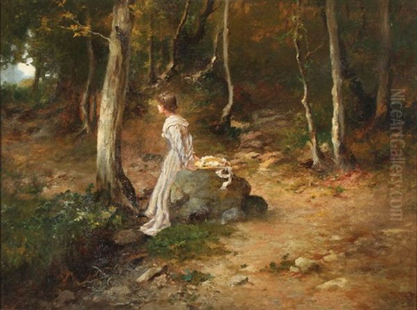 The Trysting Place Oil Painting by Antal Neogrady