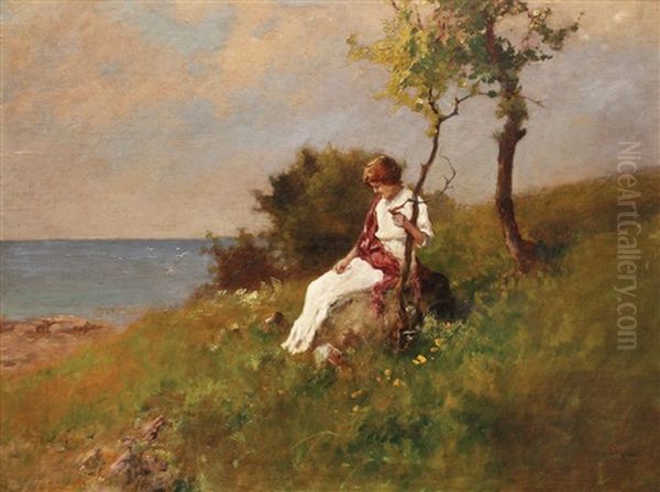 Asteptare Oil Painting by Antal Neogrady