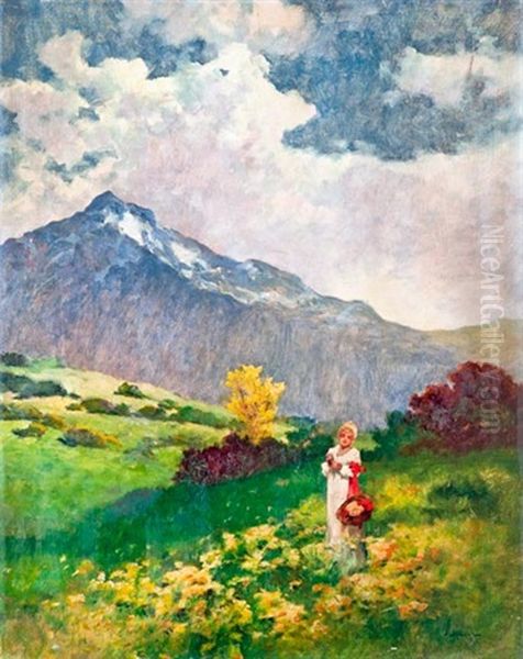 Alpesi Mezon Oil Painting by Antal Neogrady