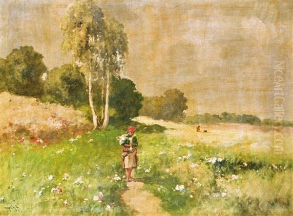 Leany A Buzamezon Oil Painting by Antal Neogrady