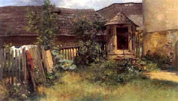 Sommergarten Oil Painting by Antal Neogrady