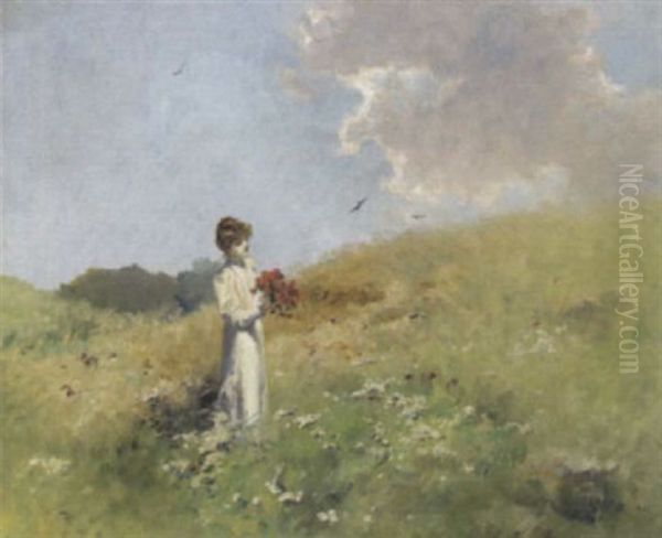 Auf Der Sommerwiese Oil Painting by Antal Neogrady