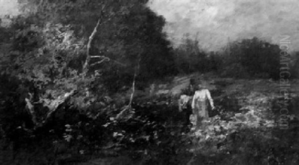 Liebespaar Oil Painting by Antal Neogrady