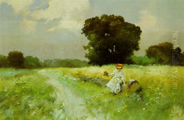 Ein Fruhlingstag Oil Painting by Antal Neogrady