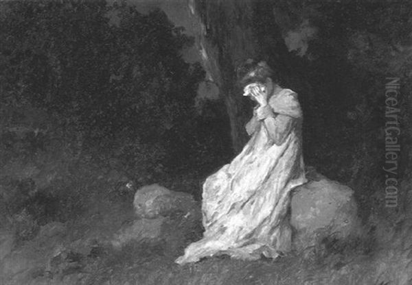 Liebeskummer Oil Painting by Antal Neogrady