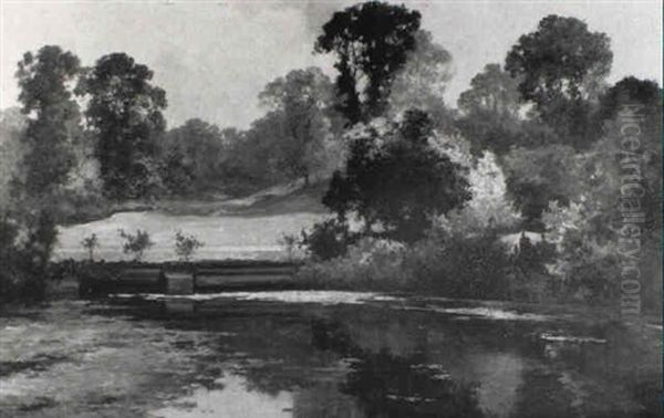 Parklandschaft Oil Painting by Antal Neogrady