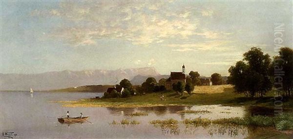 Hohenried Am Starnberger See Oil Painting by Heinrich Neppel