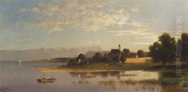 Hohenreid Am Starnberger See Oil Painting by Heinrich Neppel