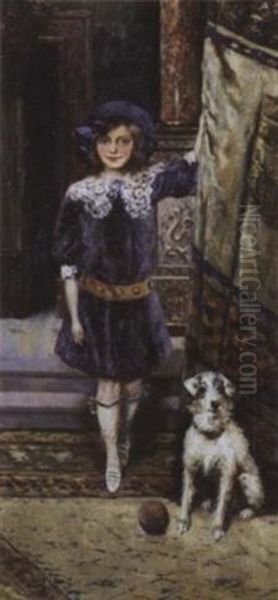 The Best Of Friends Oil Painting by Girolamo Pieri B. Nerli