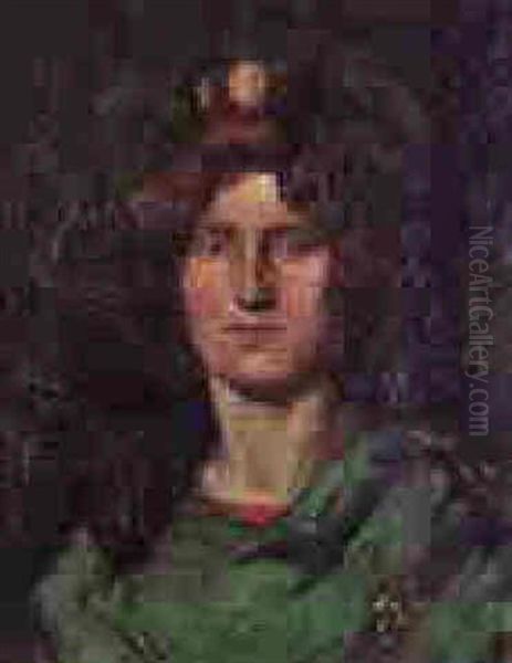 Flora Oil Painting by Girolamo Pieri B. Nerli