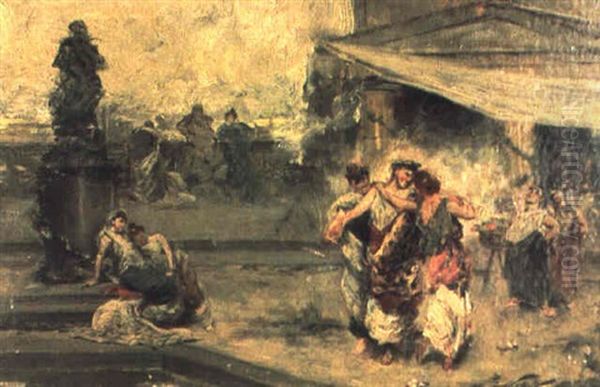 In The Days Of Old Rome Oil Painting by Girolamo Pieri B. Nerli