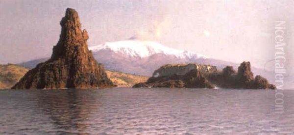 Fruhlingstag Auf Sizilien Oil Painting by Friedrich Nerly the Younger