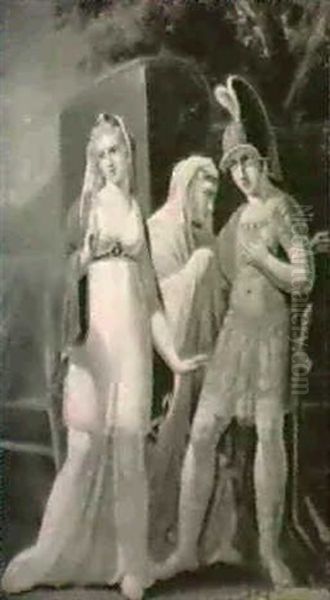 Hektors Abschied Von Andromache Oil Painting by Andreas Nesselthaler