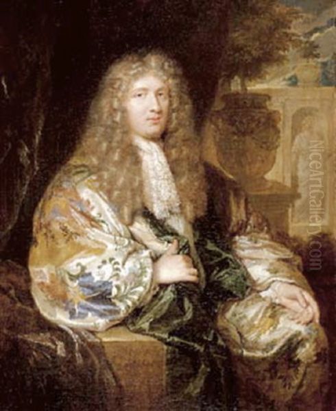 Portrait Of A Man Oil Painting by Caspar Netscher