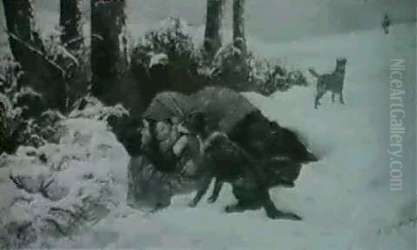 Found Oil Painting by John Trivett Nettleship