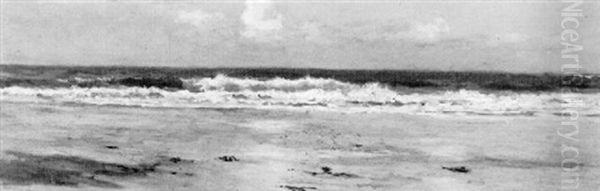 Morning At The Beach Oil Painting by Walter Nettleton