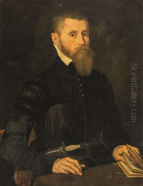 Bildnis Eines Nurnberger Patriziers Oil Painting by Nicolas Neufchatel