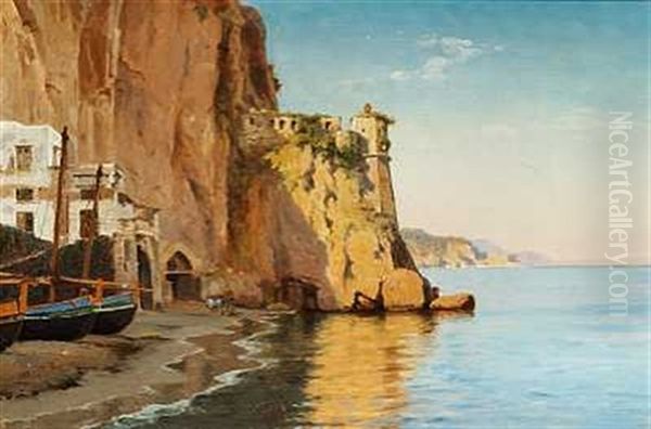 Parti Fra Amalfi Oil Painting by Carl Johann Neumann