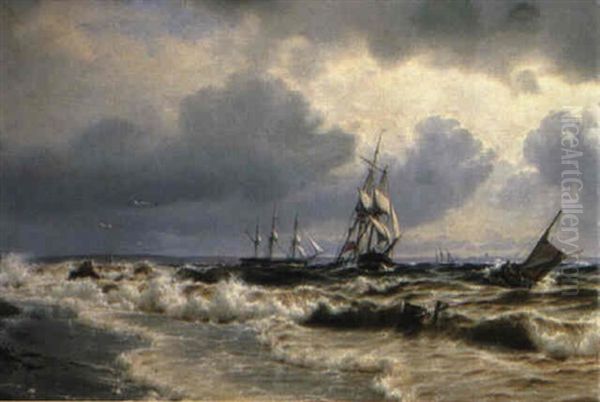 Helsingor, Denmark Oil Painting by Carl Johann Neumann