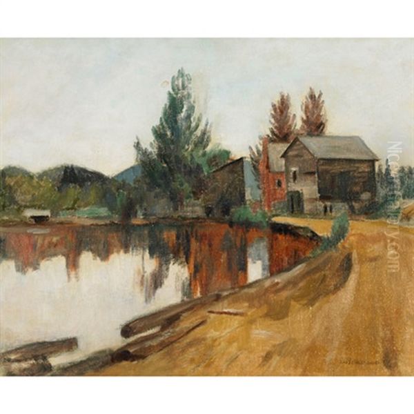 By The Lake Oil Painting by Ernst Neumann