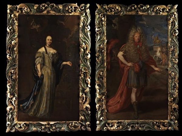 Fursten- Oder Herrscherpaar In Lebensgrosse (pair) Oil Painting by Franciscus de Neve
