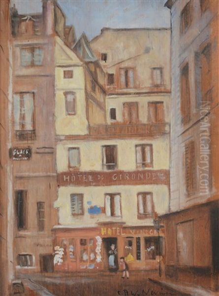 The Students' Hotel, Quartier Latin Oil Painting by Christopher R. Wynne Nevinson