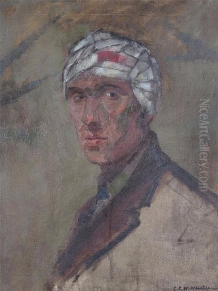 Portrait Of A Wounded Soldier Oil Painting by Christopher R. Wynne Nevinson