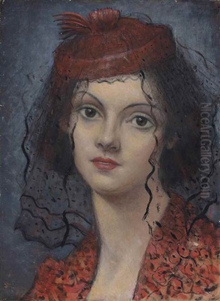 Blanche Marchand Of Montparnasse Oil Painting by Christopher R. Wynne Nevinson