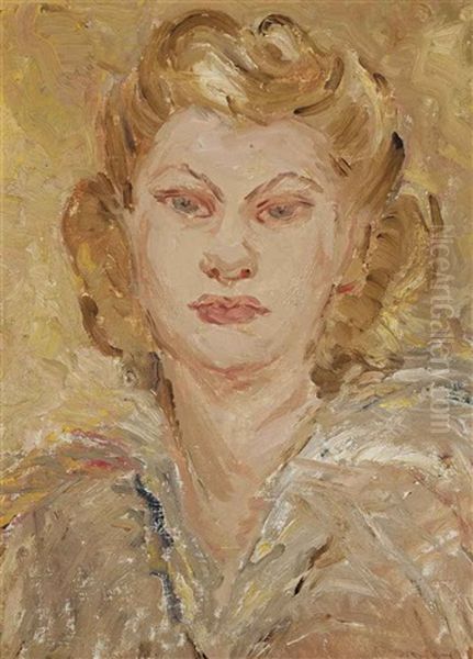 Hazel Oil Painting by Christopher R. Wynne Nevinson