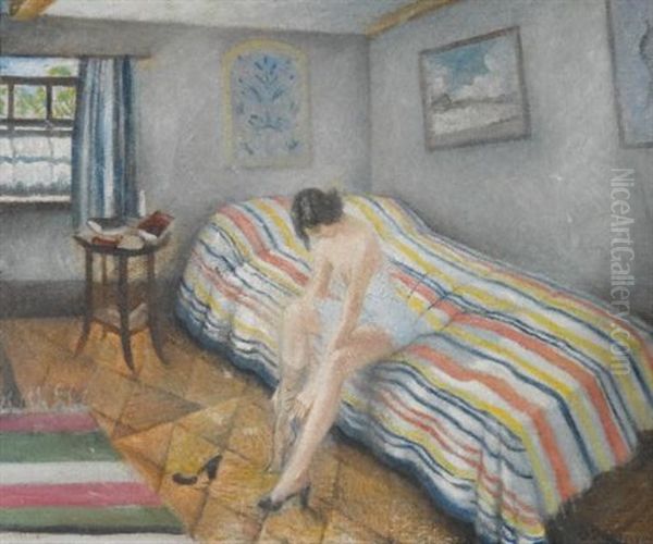 Gabrielle Oil Painting by Christopher R. Wynne Nevinson