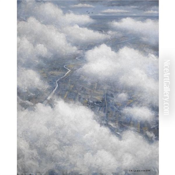 The Battlefields Of Britain Oil Painting by Christopher R. Wynne Nevinson