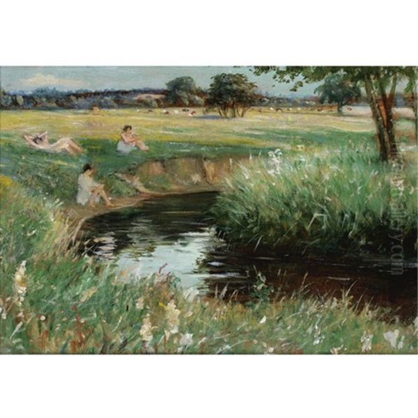 Meadow Sweet Oil Painting by Christopher R. Wynne Nevinson